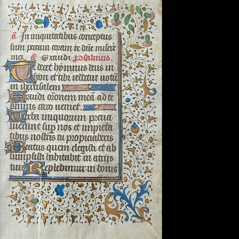 Page de Livre d'Heures Recto-Verso (France) - Fin XVe/Début XVIe siècle